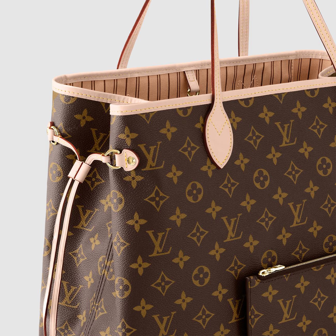 Túi Louis Vuitton Neverfull GM Nữ Monogram Hồng